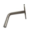 Stainless steel handrail support with screw-on plate for...