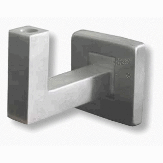 Pipe supports / handrail supports Square ground V2A AISI 304 satin finish 3 holes
