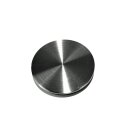 End cap flat with wheel stainless steel V2A ground solid material for Ø42.4 mm round tube