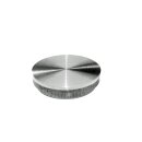 Stainless steel end cap flat 33,7x2mm with knurling Solid...