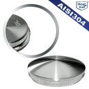 Stainless steel end cap domed 33.7x2mm with knurling Solid material impact cap