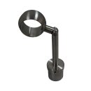 Ring holder movable stainless steel V2A polished for Ø42,4x2mm handrails and posts