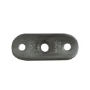 Screw-on plate for handrail bracket AISI 304 ground for 42.4x2mm handrail