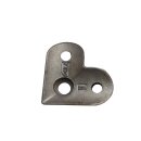 Screw-on plate 90° stainless steel V2A ground for 42.4mm handrails