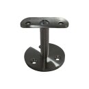 Handrail bracket straight stainless steel V2A ground for Ø42,4mm handrail