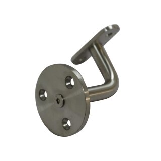 Handrail bracket stainless steel V2A ground as wall fastening for 40x40x2mm handrail without cover rosette