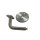 Handrail bracket stainless steel V2A ground as wall fastening for 40x40x2mm handrail without cover rosette