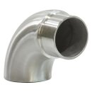 Stainless steel handrail Railing End bend Adhesive fitting Design V2A for round tube 42,4 mm