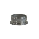 Stainless steel handrail end cap with knurled drive-in cap flat various designs