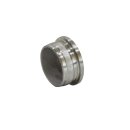 Stainless steel handrail end cap with knurled drive-in cap flat various designs